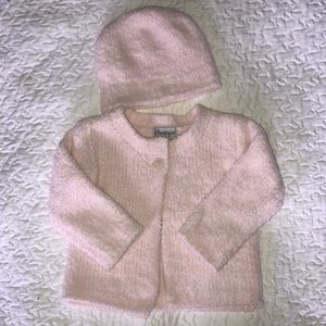 EUC Boutique Baby Sweater Cardigan and Hat